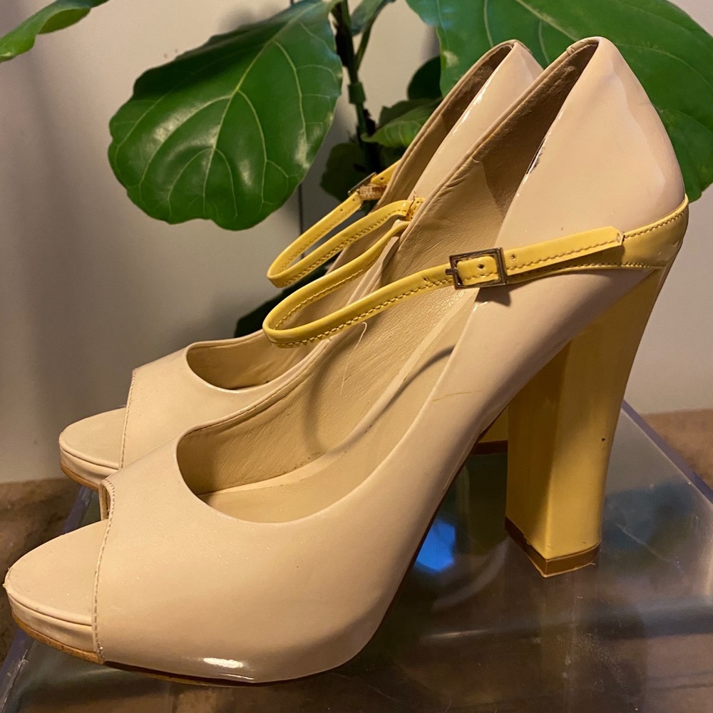 Chunky Platform Peep Toe Nine West Heels